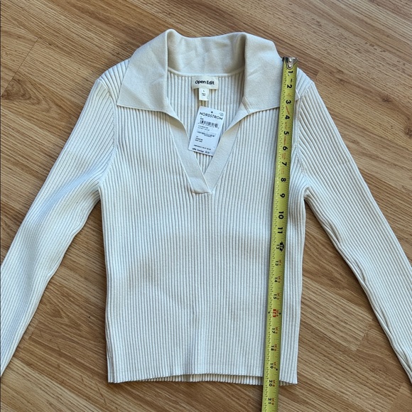 Nordstrom Ivory Ribbed Sweater - Picture 7 of 7
